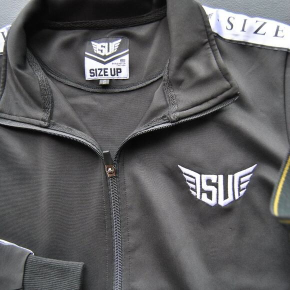 Size Up Black and White Full Zip Up Track Jacket Small - Picture 4 of 9